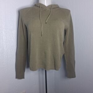 Vintage Lauren Ralph Lauren LRL Waffle Knit Pullover Sweater Hoodie Large Green